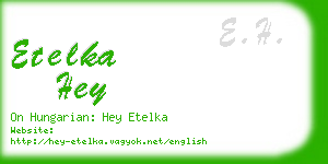 etelka hey business card